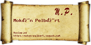 Mokán Pelbárt névjegykártya